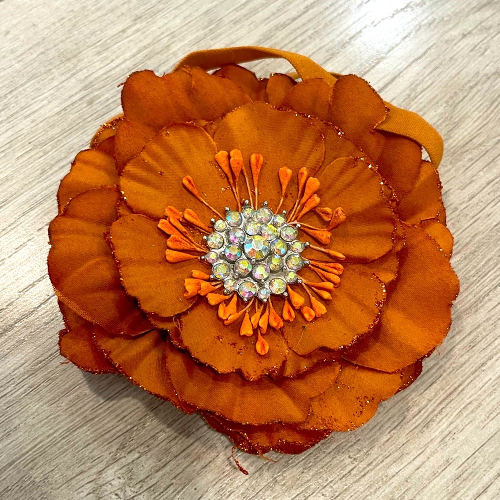 Golden Brown / Burnt Orange Tieks Flower